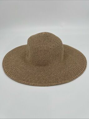 David and Young Wide Brim Straw Sun Hat - Tan